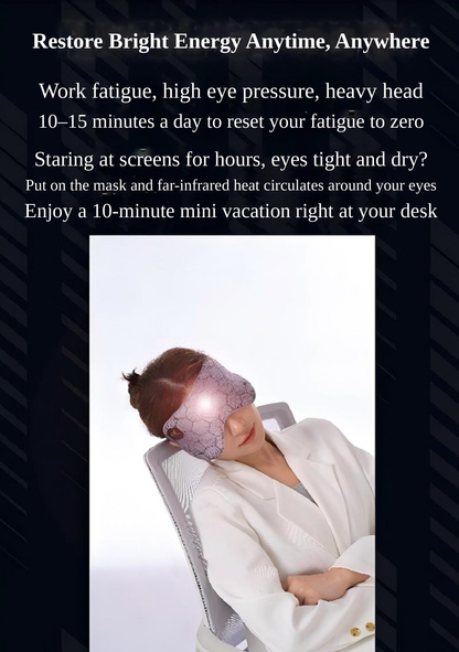 AI Quantum Far-infrared Silk Eye Mask – Contoured, Light-Blocking, Far-Infrared Fibre, No Charging
